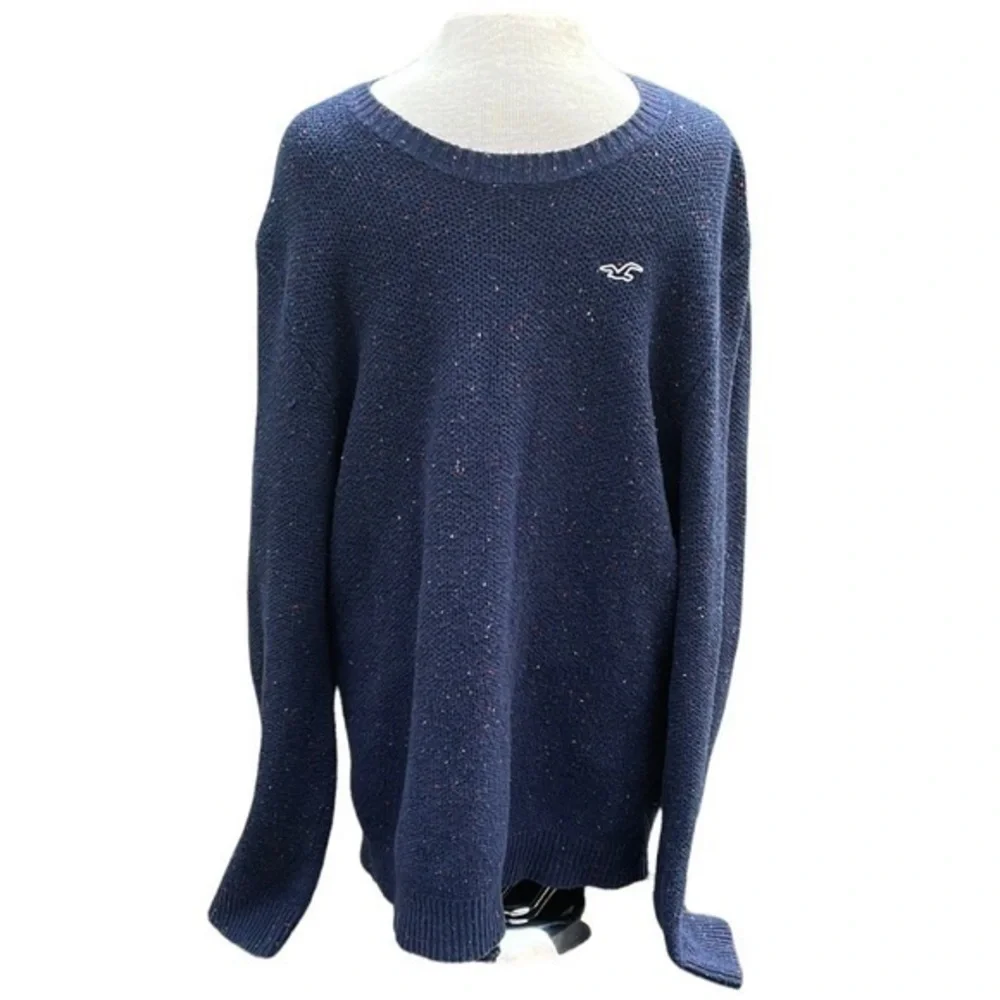 Hollister sweater long sleeve crew neck Mens size XL, Navy blue